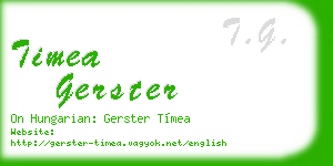 timea gerster business card